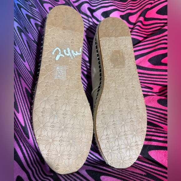 NEW Kate Spade Gwen Heart Spade Espadrilles cream black casual flats - Picture 4 of 4